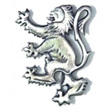 Chrome Lion Rampant Kilt pin